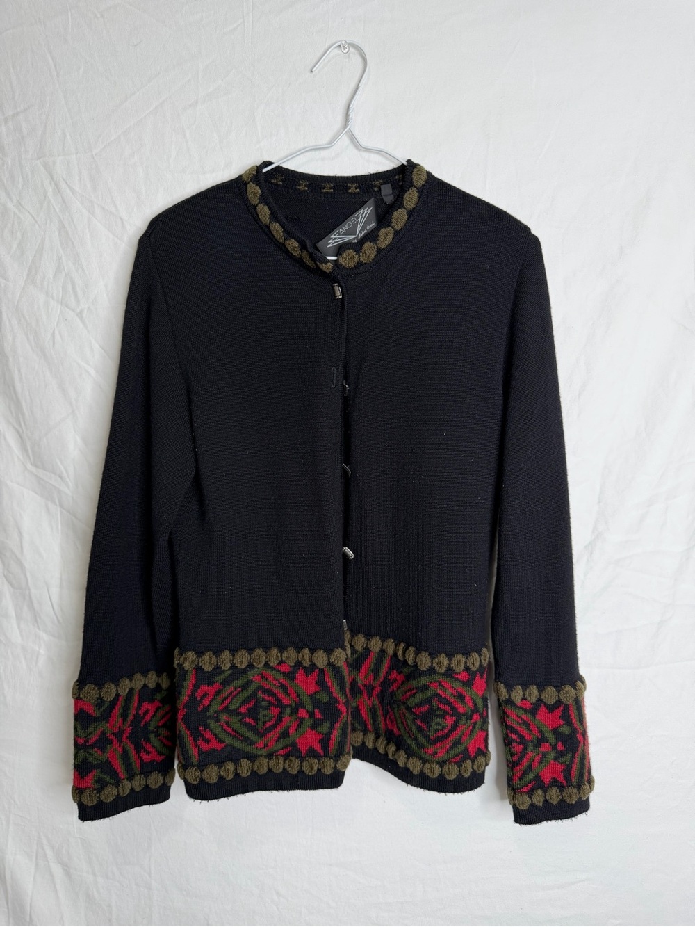 Angel Design by Sabri Ozel Wool-blend Cardigan Festive Sweater Size Small